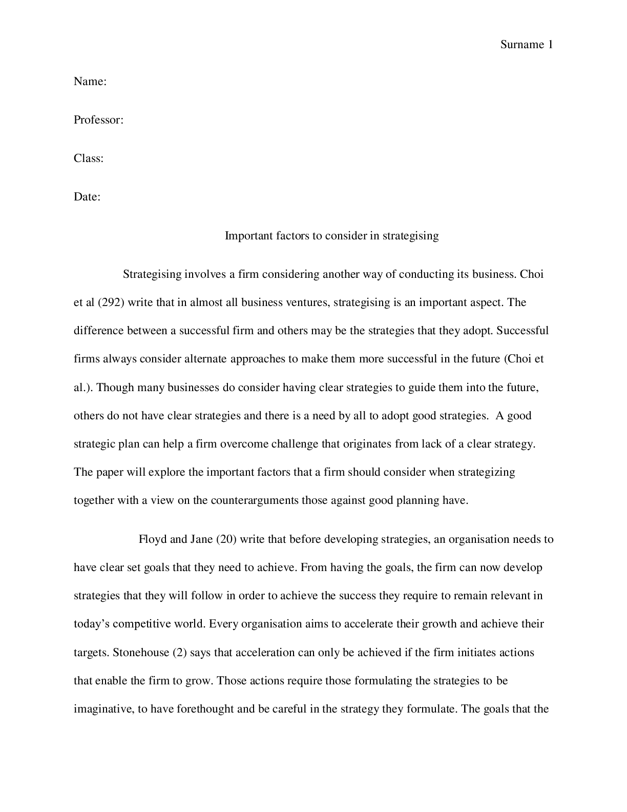 Preview image for Important factors to consider in strategizing